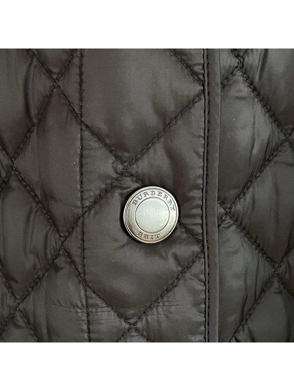 Authentic Burberry Brit Black Quilted Nova Check Jacket SZ S - Picture 6 of 9